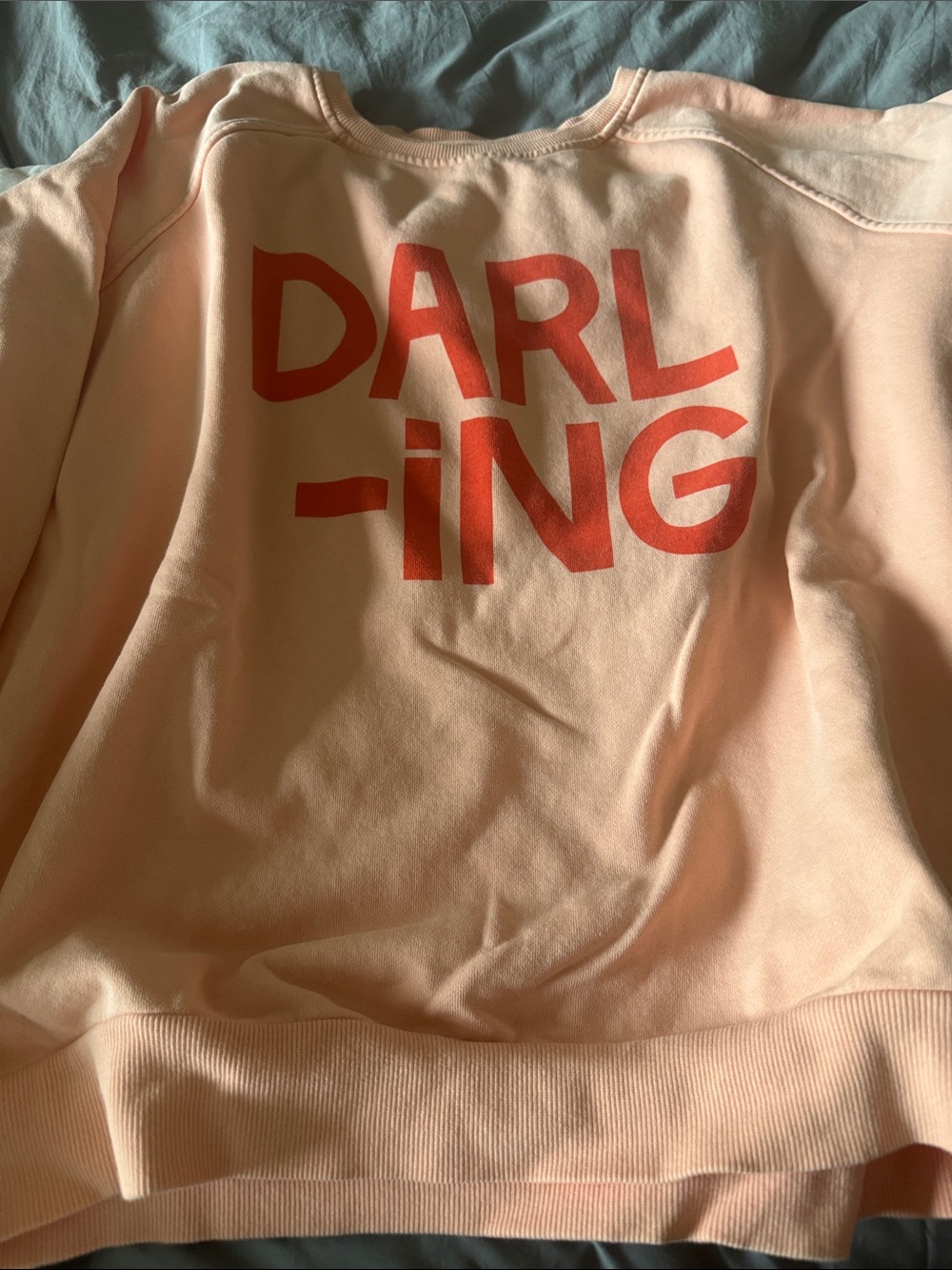 Peach 'Darling' Graphic Sweatshirt - Peach